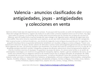 valencia anuncios clasificados de antig edades