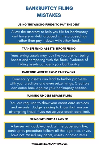 Bankruptcy Filing Mistakes