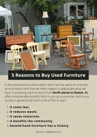 5 Reasons to Buy Used Furniture