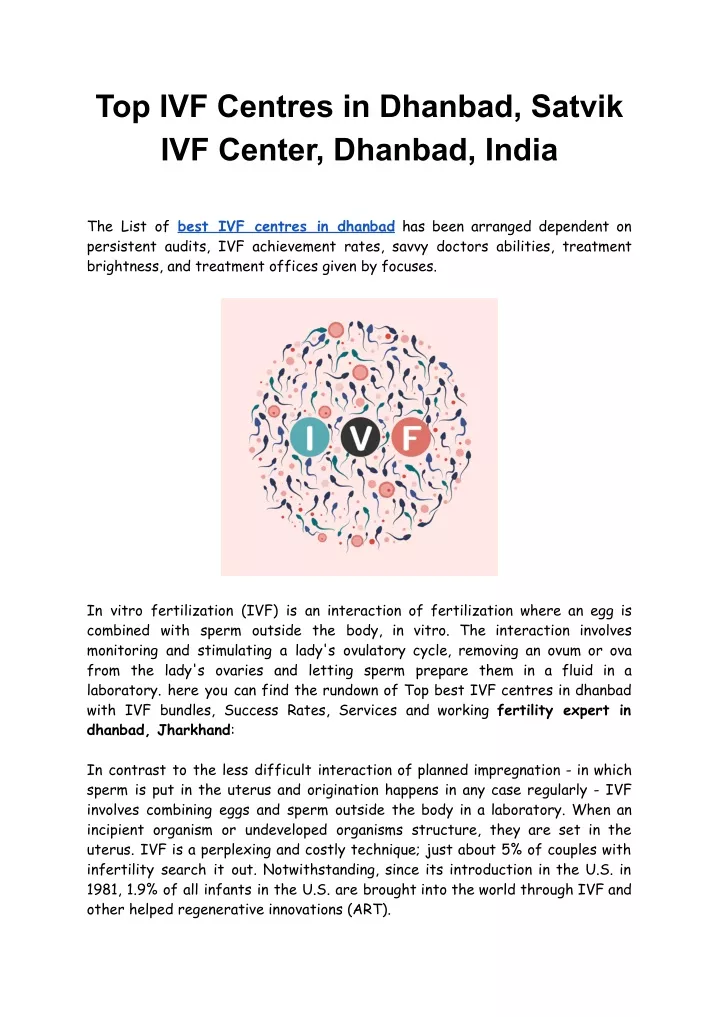 top ivf centres in dhanbad satvik ivf center