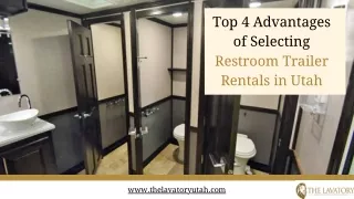 Advantages of Selecting Mobile Restroom Trailer Rentals in Utah