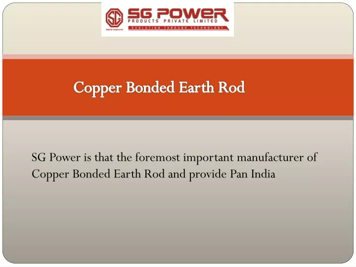 copper bonded earth rod