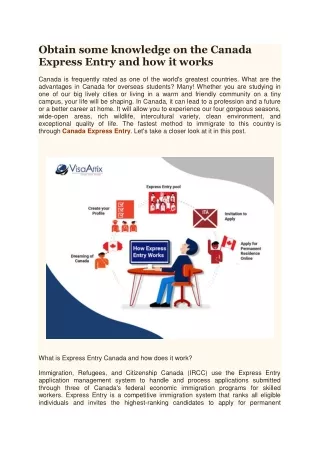 obtain some knowledge on the canada express entry