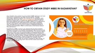 How to Obtain Study MBBS in Kazakhstan