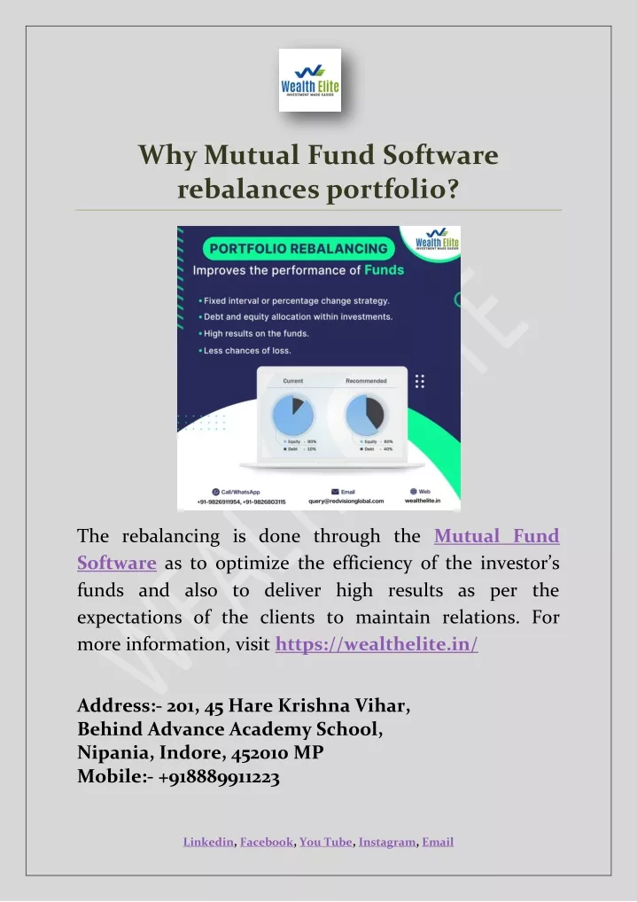 why mutual fund software rebalances portfolio