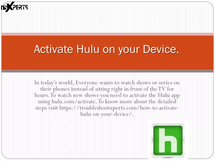 activate hulu on your device