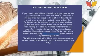 Why Only Kazakhstan for MBBS