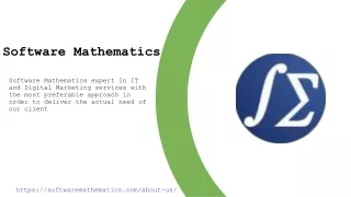 Software Mathematics expert In IT and Digital Marketing | About-Us