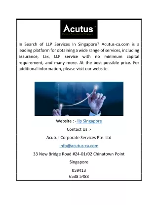 in search of llp services in singapore acutus