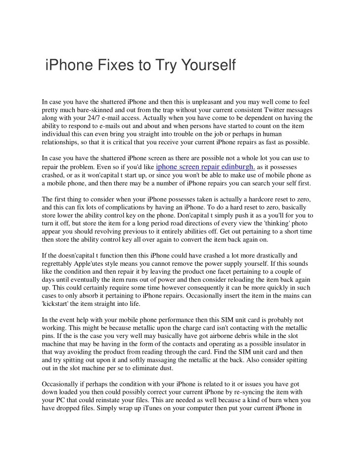 iphone fixes to try yourself