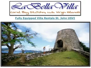 Fully Equipped Villa Rentals St. John USVI