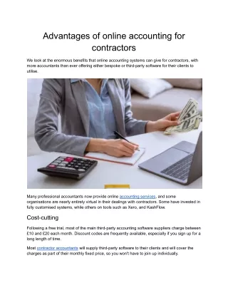 advantages of online accounting for contractors