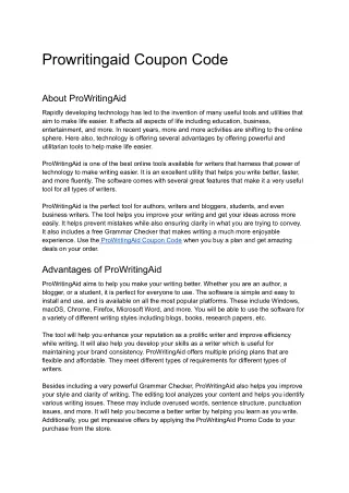 prowritingaid coupon code
