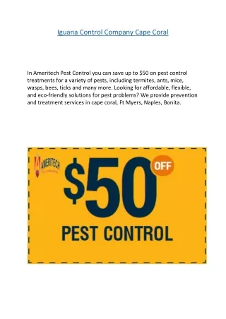 iguana control company cape coral