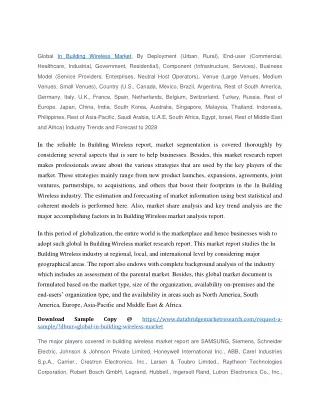 global in building wireless market by deployment