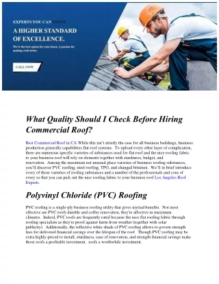 Los Angeles Roof Experts