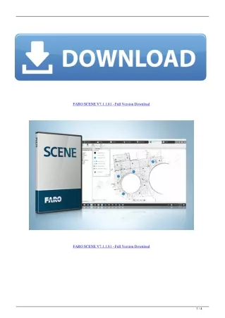 FARO SCENE V7.1.1.81 - Full Version Download