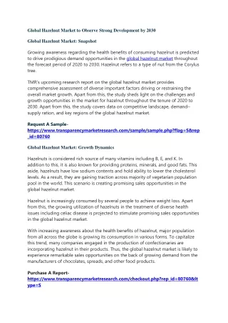 global hazelnut market to observe strong