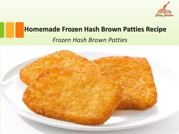 homemade frozen hash brown patties recipe