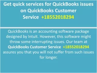 get quick services for quickbooks issues on quickbooks customer service 18552018294