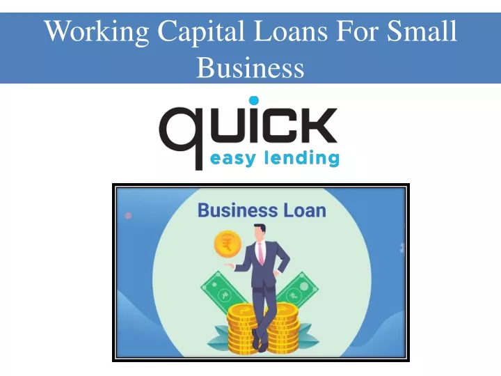 working capital loans for small business