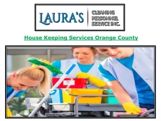 House Keeping Services Orange County
