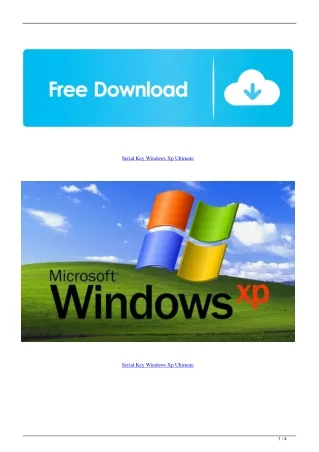 Serial Key Windows Xp Ultimate