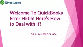 Best Solutions for QuickBooks Error H505