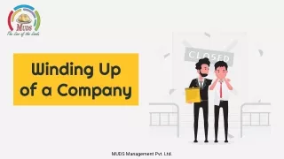 Winding Up of a Company - Muds Management