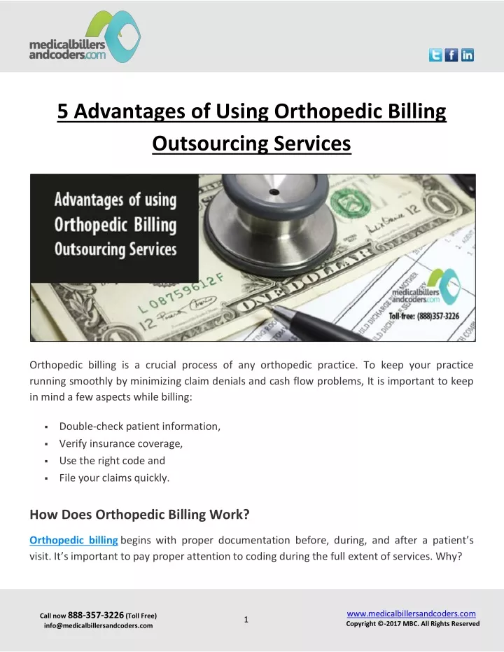 5 advantages of using orthopedic billing
