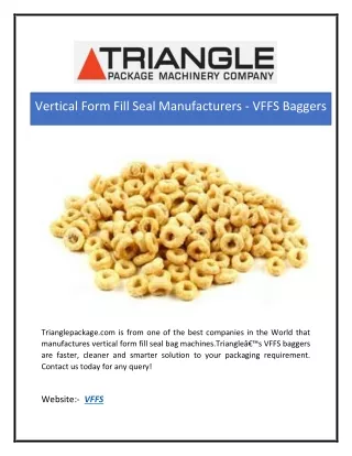 vertical form fill seal manufacturers vffs baggers