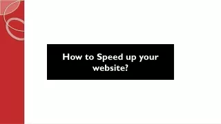 how to speed up your website