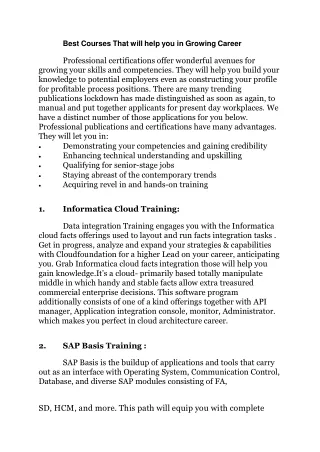 Trending IT Courses