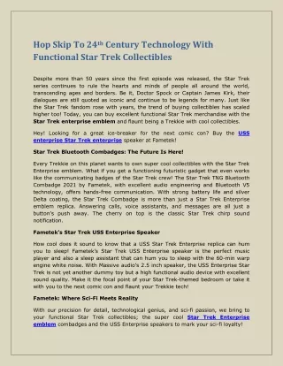 Hop Skip To 24th Century Technology With Functional Star Trek Collectibles