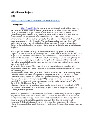 wind power projects