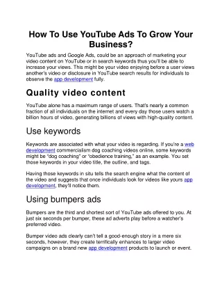 how to use youtube ads to grow your business
