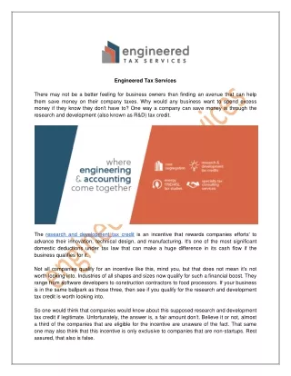 engineered tax services