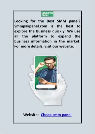 Cheap SMM Panel Smmpakpanel.com