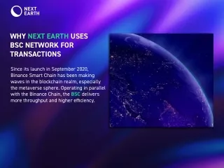 why next earth uses bsc network for transactions