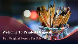 Welcome To Printed Originals – Buy Original Posters For Sale