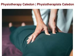 Physiotherapy Caledon | Physiotherapists Caledon
