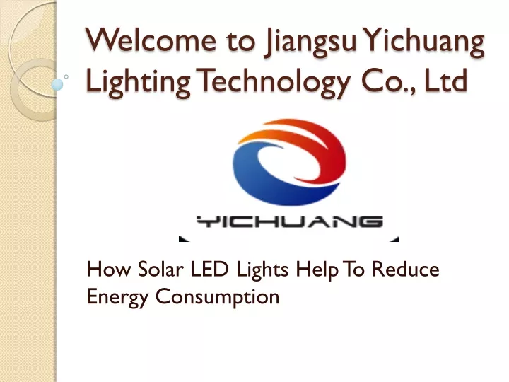welcome to jiangsu yichuang lighting technology