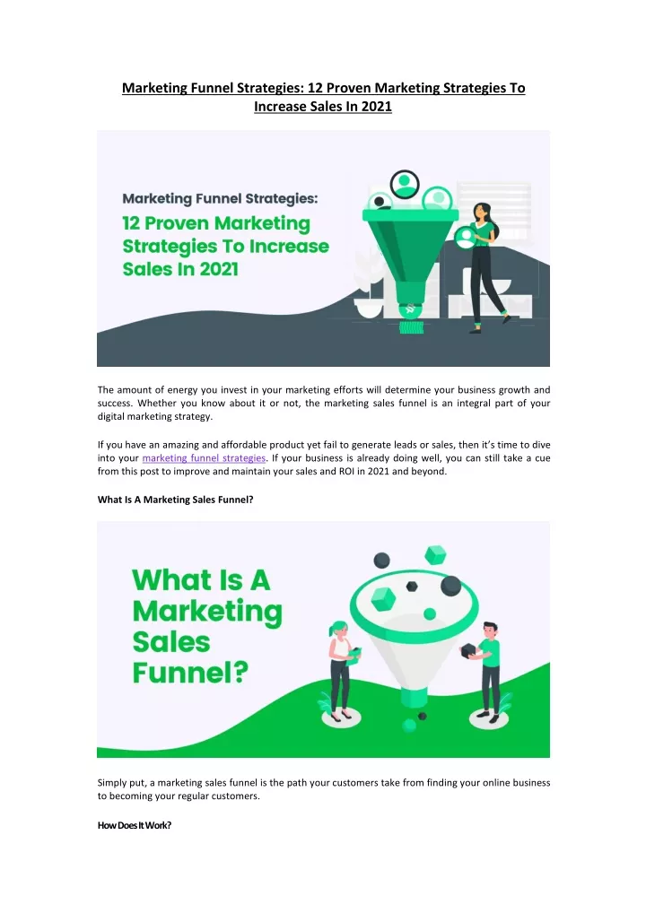 marketing funnel strategies 12 proven marketing
