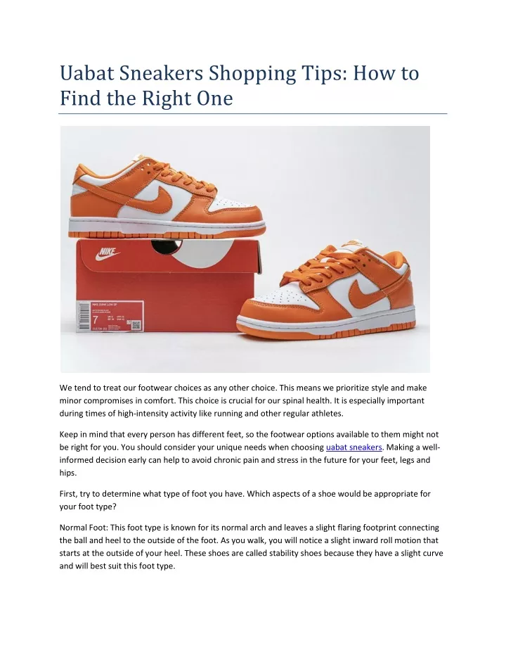 uabat sneakers shopping tips how to find