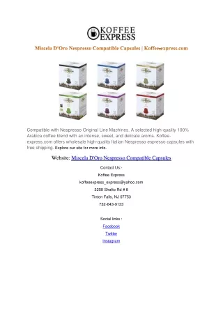 compatible with nespresso original line machines