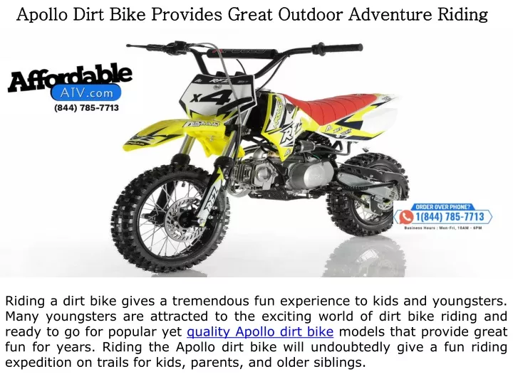 apollo dirt bike provides great outdoor adventure