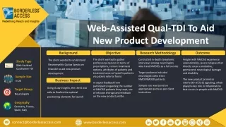 web assisted qual tdi to aid new product