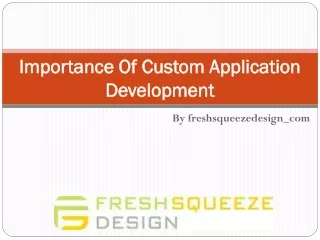 Importance Of Custom Application Development
