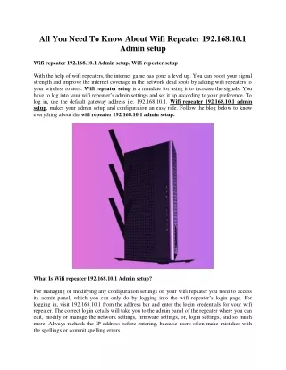 all you need to know about wifi repeater