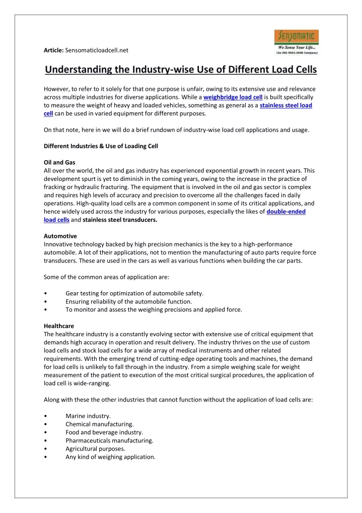 article sensomaticloadcell net understanding